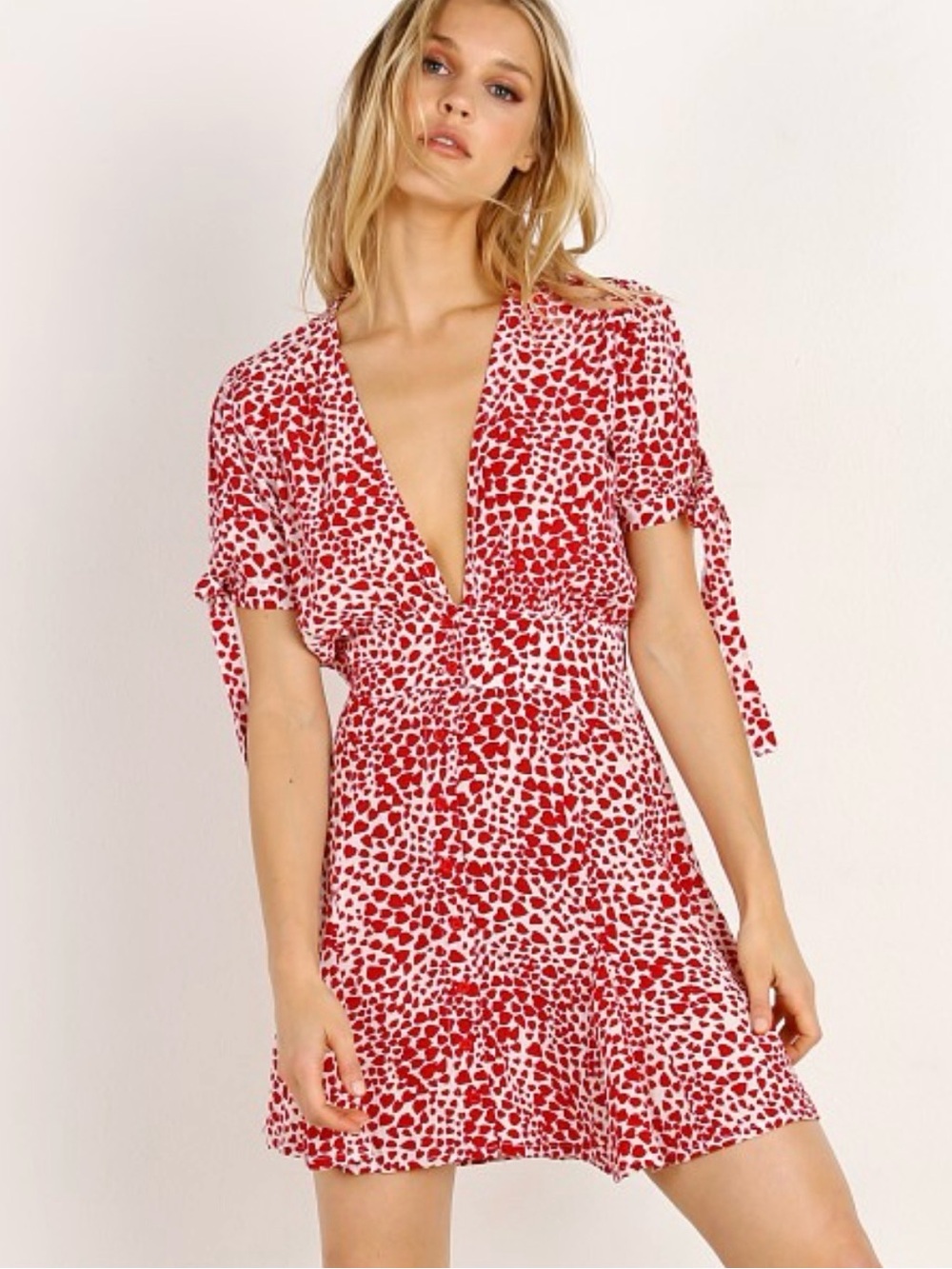 Rue Stiic‎ Laguna Mini Dress Red Hearts